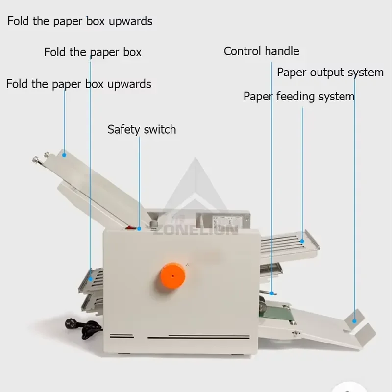Double Tray Desktop Manuals Newspaper Envelopes Pamphlets Folding Paper Bag Pamphlets Automatic Paper Folding Machine