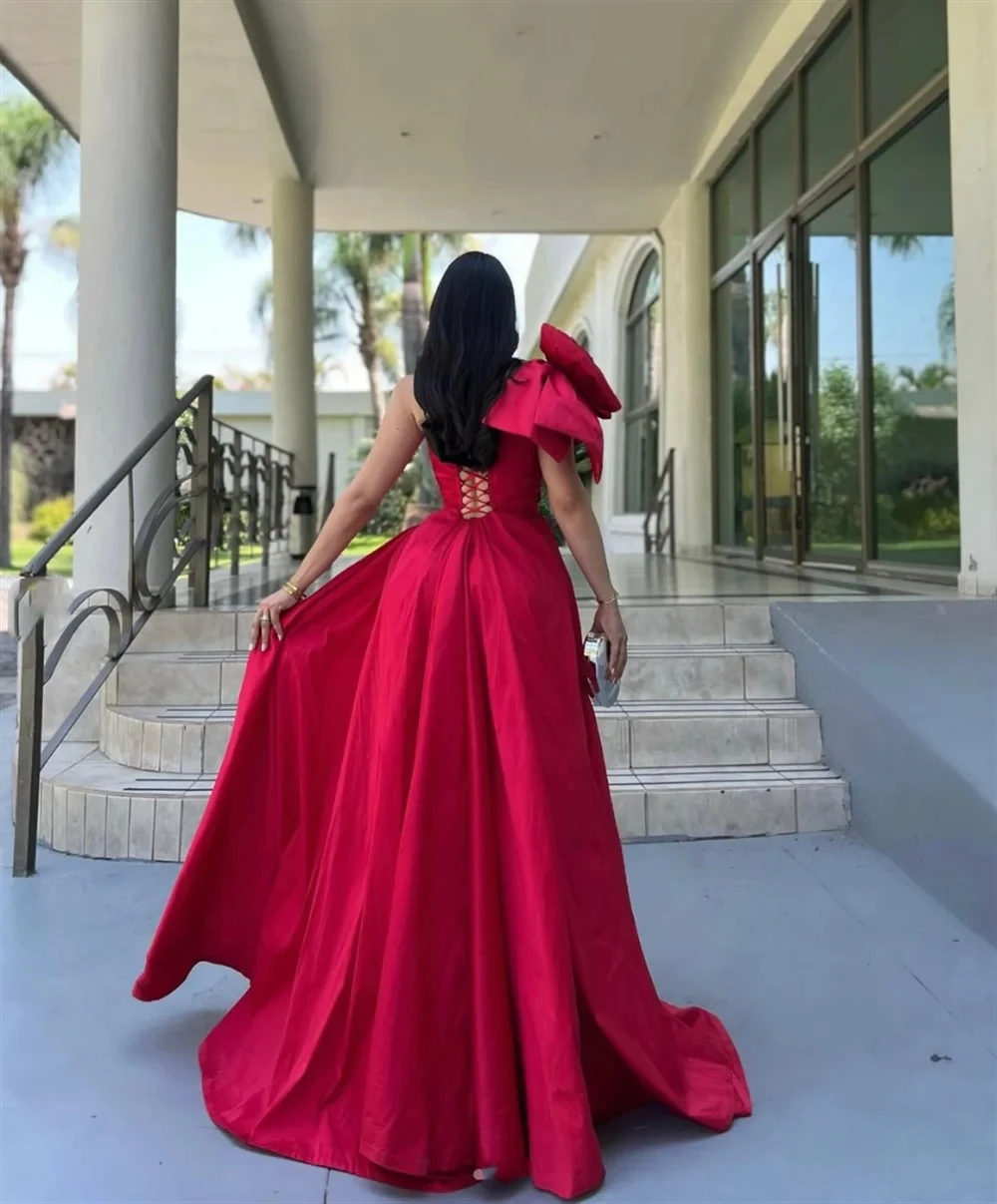 Fnoexw rote Schulter Ballkleider Luxus Cape Bogen Abendkleider formelle Anlässe sexy Seitens ch litze elegantes Hochzeits kleid