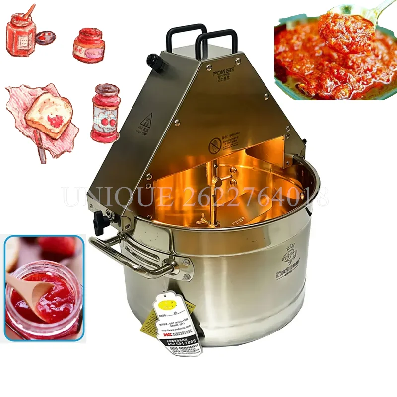 Commercial Home Use Food Stirrer Pot 10L Stir-Fry Machine Food Jam Sauce Mixing Wok 220V Automatic Stir Fry Machine