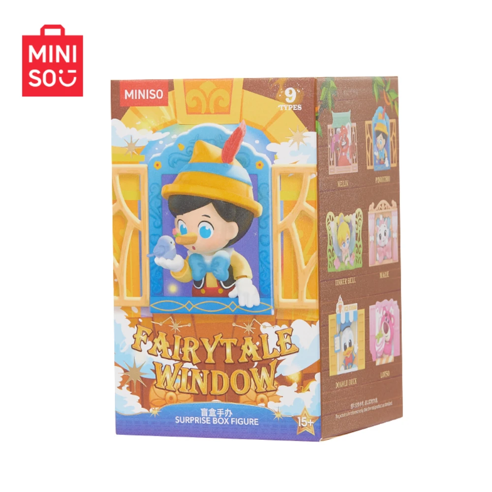 MINISO Disney Stamp Window Side Story Series تماثيل صندوق أعمى، ألعاب عصرية، هدايا عيد ميلاد مناسبة للبنين والبنات