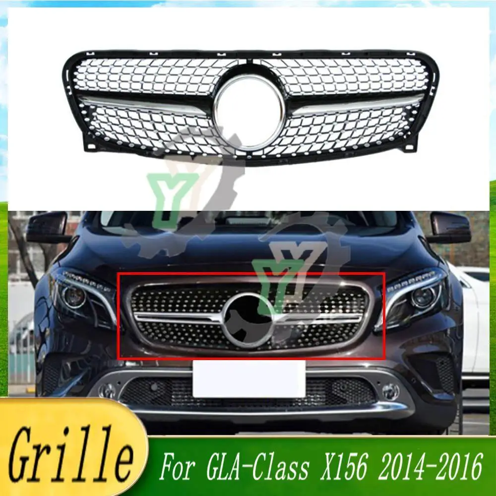 Car Accessory Front Bumper Upper Grille Racing Grill For Mercedes-Benz GLA-Class X156 GLA180 GLA200 GLA250 GLA45 2014 2015 2016