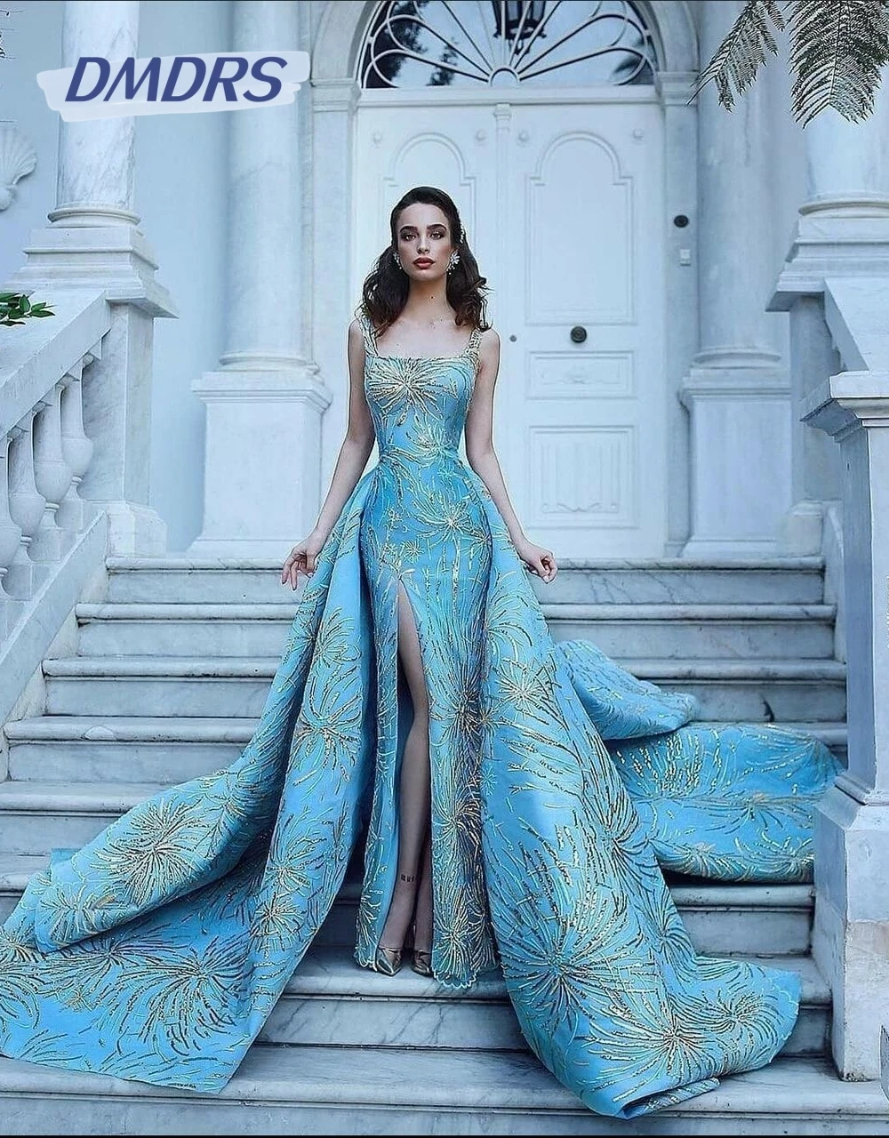 Robe de mariée sirène longue sans bretelles, robe de Rhbleue, robe de mariée vintage, robe de mariée élégante, magnifique et éducative