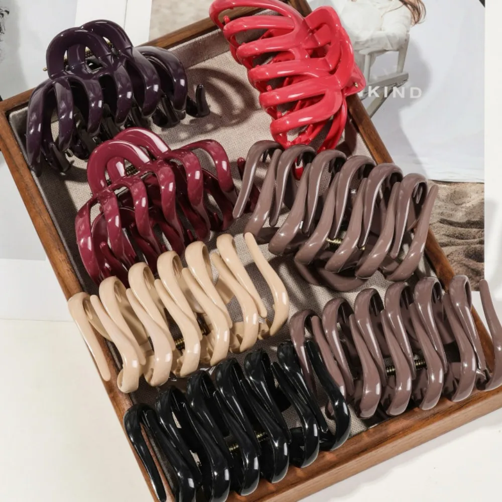 1/4 Stück Oktopus-Silikon-Klauenklammer, supersicherer Kopfschutz, Bananenklammer, weicher, flexibler Kieferklammer für Damen-Haar-Accessoire – Detail 4