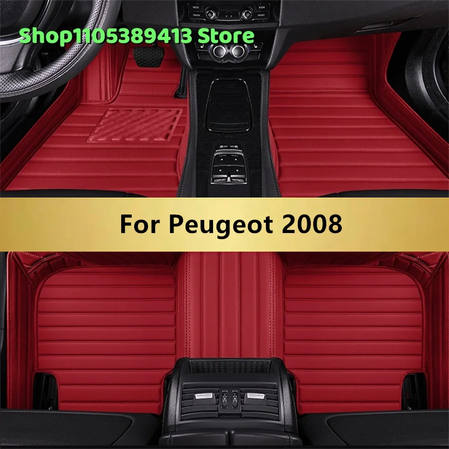 

Artificial Leather Custom Car Floor Mats For Peugeot 2008 2026 2025 2024 2023 2022 2021 Car Mat Accessories Mats Carpets Auto