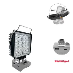 NEW camping  LED work light is used for DEWALT 18V 20V battery with USB Type-C LED for indoor and outdoor emergency lighting