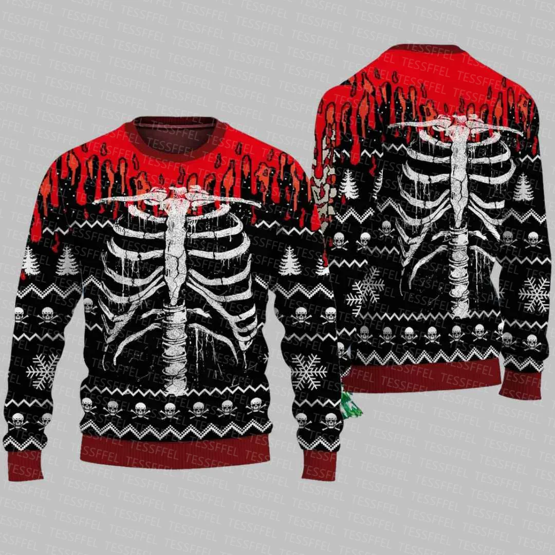Cosplay Natale Babbo Natale maglione brutto lavorato a maglia Gesù Anime Vintage Graffiti maniche lunghe 3DPrint Pullover invernale Harajuku E