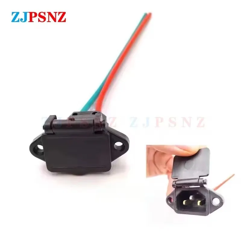 3Pins E-bike Scooter Battery Connector Plug Three Vertical Charging Socket With Wires/Without Wires 12AWG Cable For 36V 48V