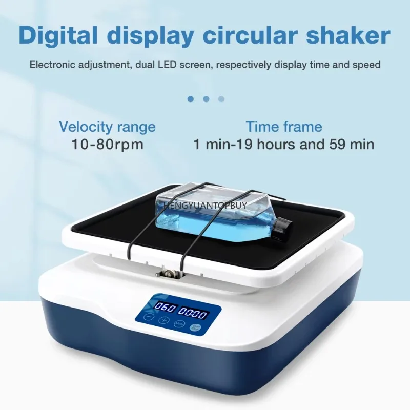 LABTEX Economic Orbital Shaker Lab Universal Cell Tissue Bacteria Petri Dish Flask Digital Stirrer Mixer Plate 3