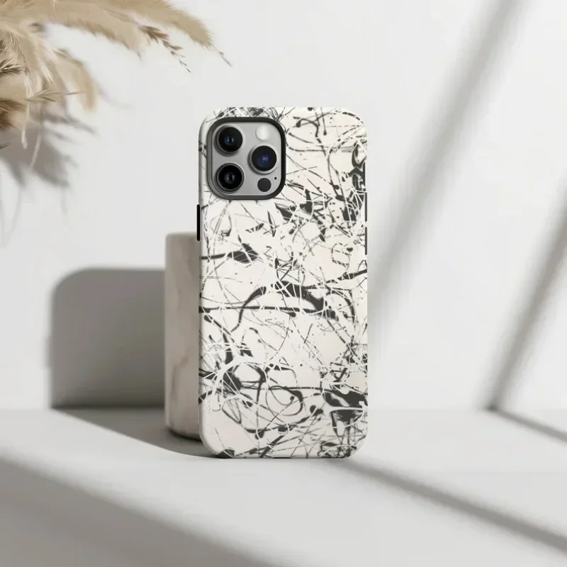 Jackson Pollock Abstract Art  Phone Case For IPHONE 16 15PRO MAX 14 13 12 11 Acrylic TPU Two in one magnetic Phone Cases