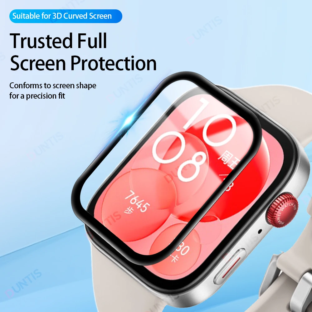 Screen Protector for Huawei Watch Fit 3 3D Curved Screen Protector for Huawei Watch Fit3 Ultra-HD Full Coverage Protective Film