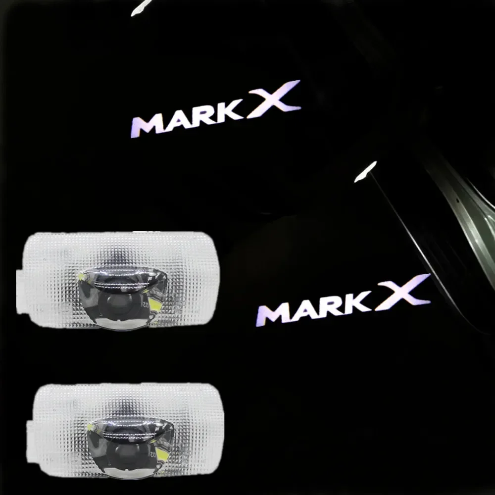 2Pcs Led Car Door Laser Projector Light For Mark X Reiz Welcome Light Emblem Lamps Auto Accessories