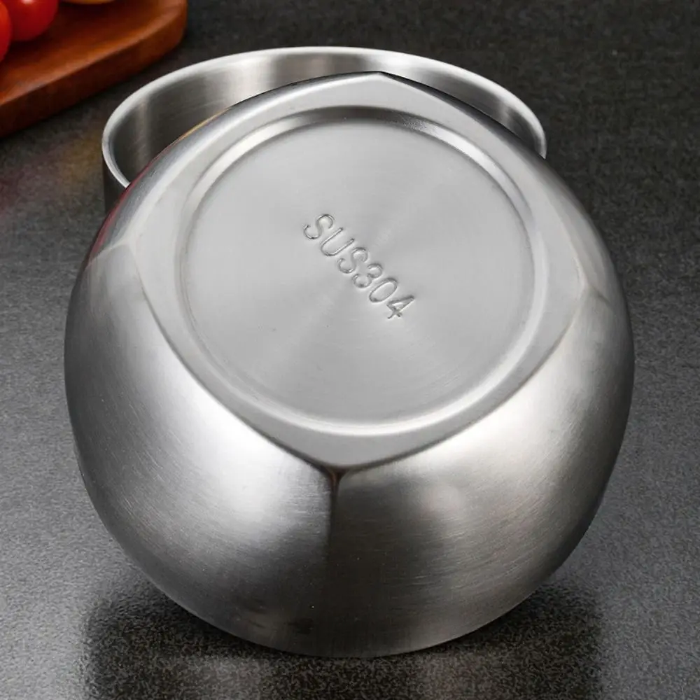 Double Layer Korean Style Stainless Steel Rice Bowl Anti-scalding Drop-resistant Kindergarten Dinner Bowl Heat Insulated