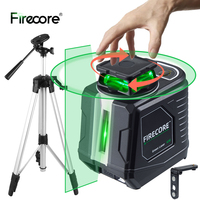 FIRECORE Laser Level 5 Lines Green Beam Cross Lines 360 Pulse mode Self-Leveling nivel láser G30 1.5/1.56/3m Tripod