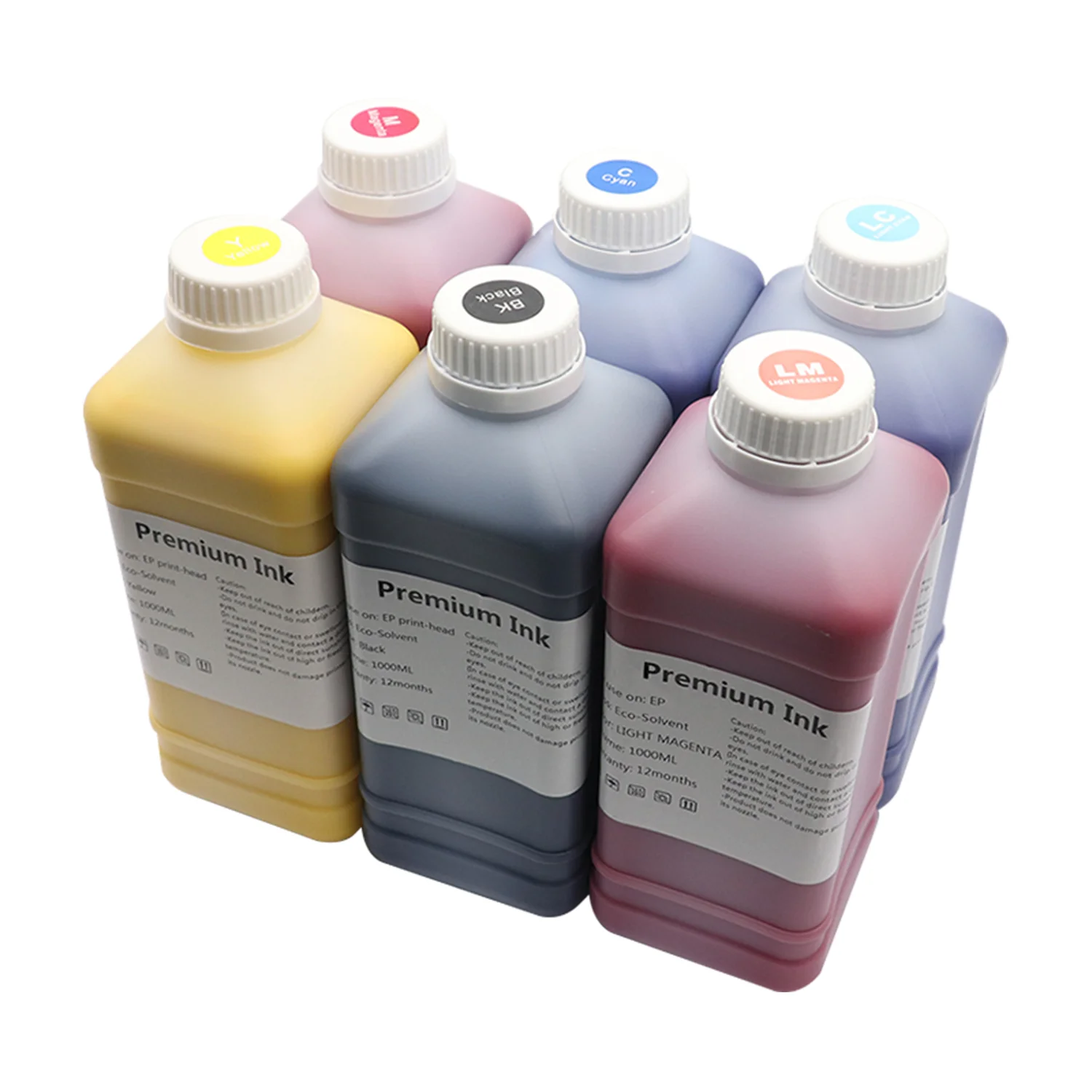 1000ml Eco-Solvent Ink For Billboard,Lightbox,Wallpaper,PVC,Vehicle body stickers,Banners,Canvas Printhead Eco Solvent Ink