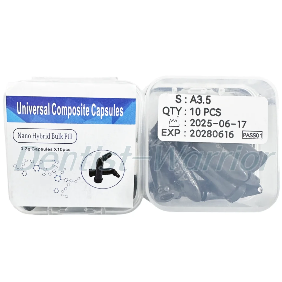Dental Unidose Capsules Composite Resin Light Cure Capsule Shade 0.3g/Pcs A1/A2/A3/A3.5 Capsule Dispenser