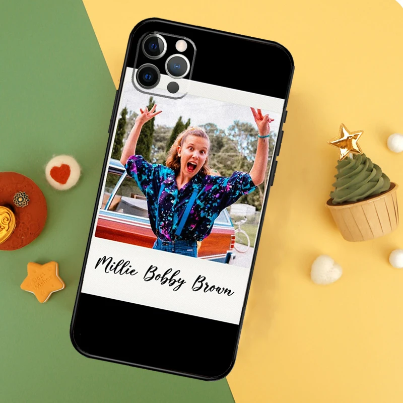 جراب هاتف Millie Bobby Brown Funda ، iPhone 11 ، 12 ، 13 ، 14 ، 16 ، 15 Pro Max ، Mini ، XS ، X ، XR ، SE2 ، 7 ، 8 ، 14 ، 16 ، 15 زائد #3