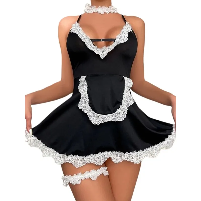 Sexy Lingerie Maid Uniform Suit for Women Free From Maid Sex Uniform Temptation Pure Desire Sex Set Women's Uniform Suit