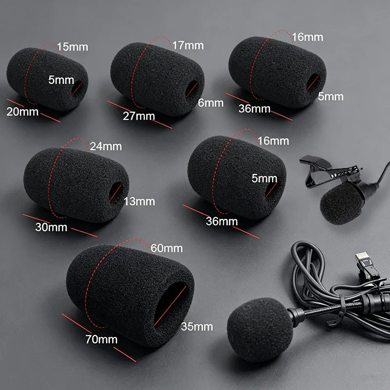 10PC Mini Microphone Dedicated Set Headset Replacement Foam Headset Mic Cover Microphone Windscreen Headset Sponge