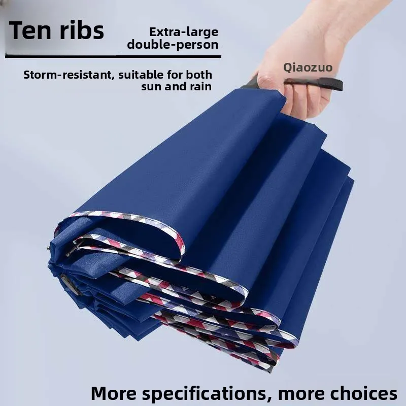 

Thickened Portable Black Glue Sunshade Umbrella Double Person Rainproof Large And Thickened Reinforced Umbrella with Thick Pole