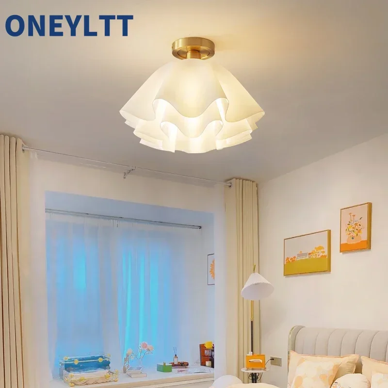 

All copper hallway light, corridor light, cream entrance light, living room light bedroom dressing room minimalist ceiling light