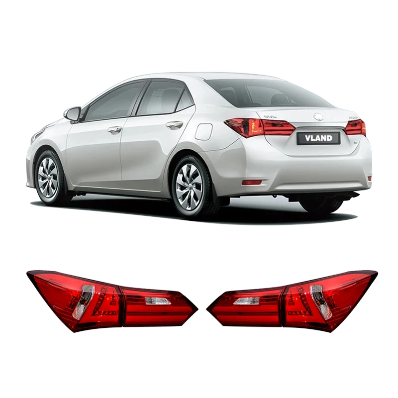 Luces traseras LED para coche Toyota Corolla 2014, conjunto de lámpara trasera, VLAND, 2015, 2016, 2017