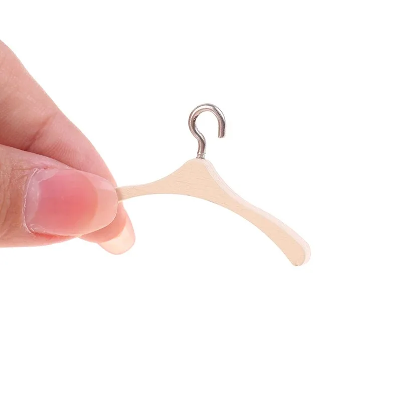 5Pcs 1:12 Dollhouse Miniture Coat Hanger Simulation Decoration Dolls Accessories Kids Pretend Play Toys