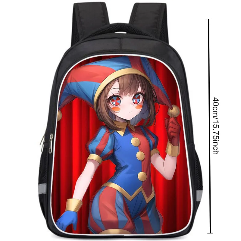 16 Inch The Amazing Digital Circus Backpack Outdoor Sport Travel Mochila  Cartoon Double Layer Schoolbags For Girl Boy Bookbag