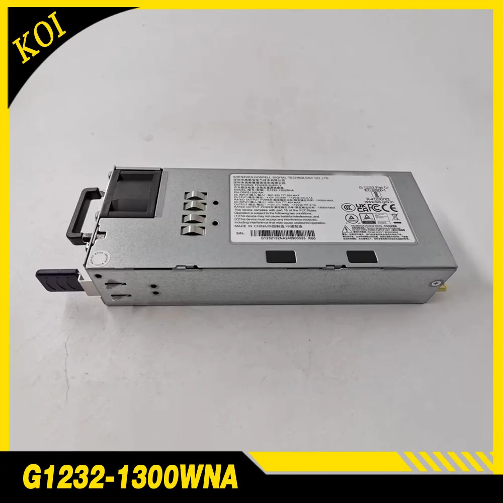 

Для Go-spower G1232-1300WNA 1300 Вт Серверный блок питания Блок питания CRPS Блок питания постоянного тока Резервный модуль питания PN: CRPS13
