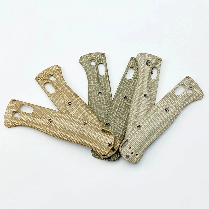 Imagem -02 - Micarta Material Faca Dobrável Escalas Lidar com Patches para Benchmade Bugout 535 Facas Faça Você Mesmo Fazendo Apertos Acessórios Shank Par