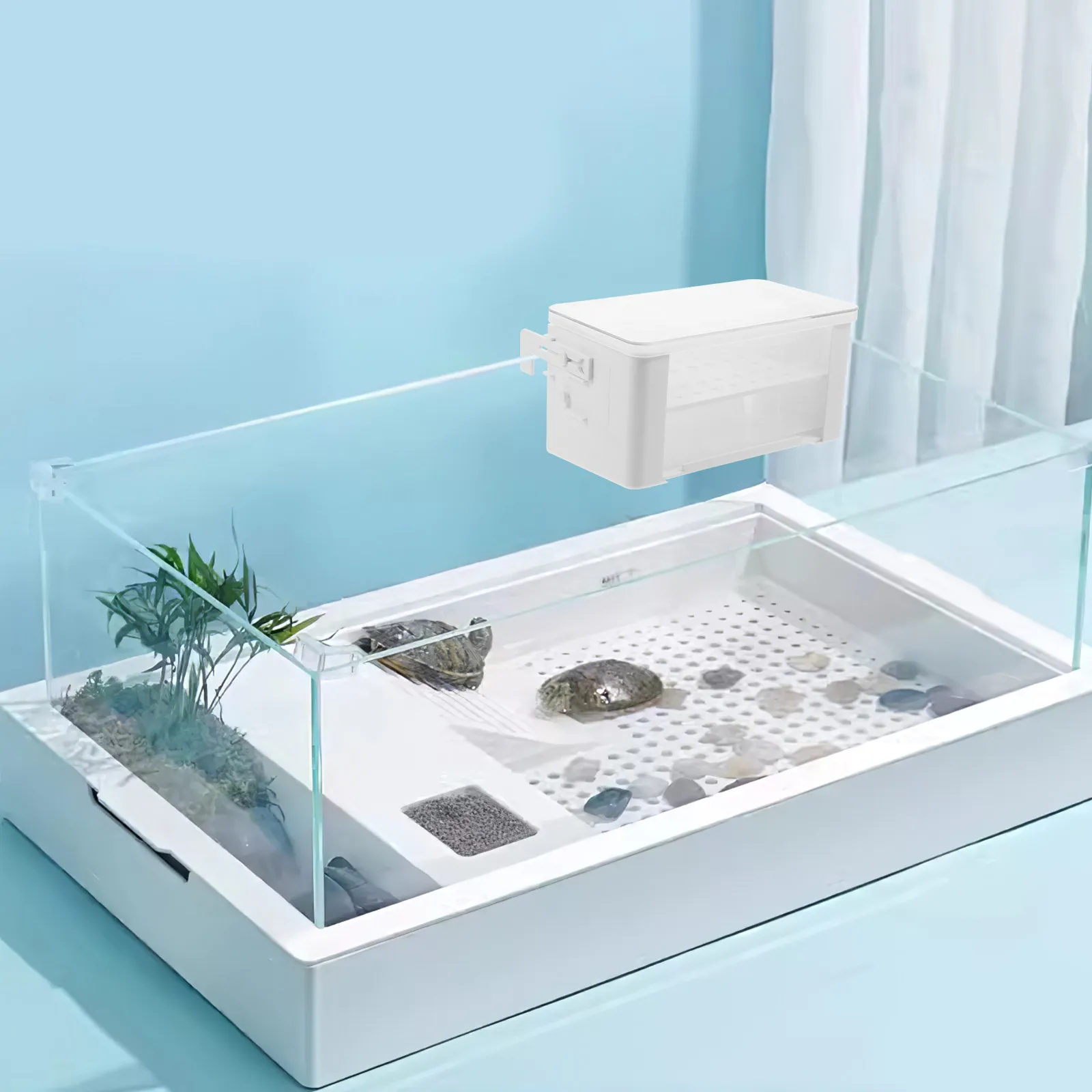 

1Pcs Aquarium Filter Multi-Layer Plastic Fish Tank Filter Box Turtle Tank Accessories Clear Water Circulation