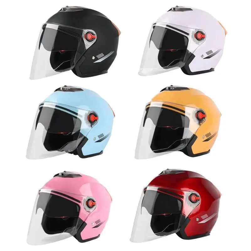 Motorcycle Helmet Open Face 3/4 Helmet Men And Women Racing Helmet Durable Motorcycle Helmets E-Bike Windproof Safety Hat