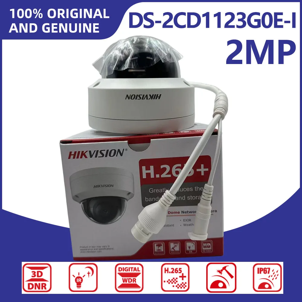 Hikvision DS-2CD1123G0E-I 2MP Dome IP Camera IR Night Vision 30m H.265+ IP67 IK10 Outdoor Security PoE Network Camera