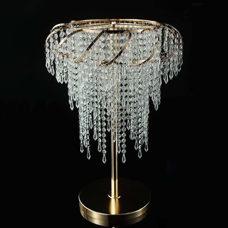 New wedding props, crystal table, flower vessel, acrylic, road lead, wedding hall, ice bar, candlestick lamp, wrought iron ornam