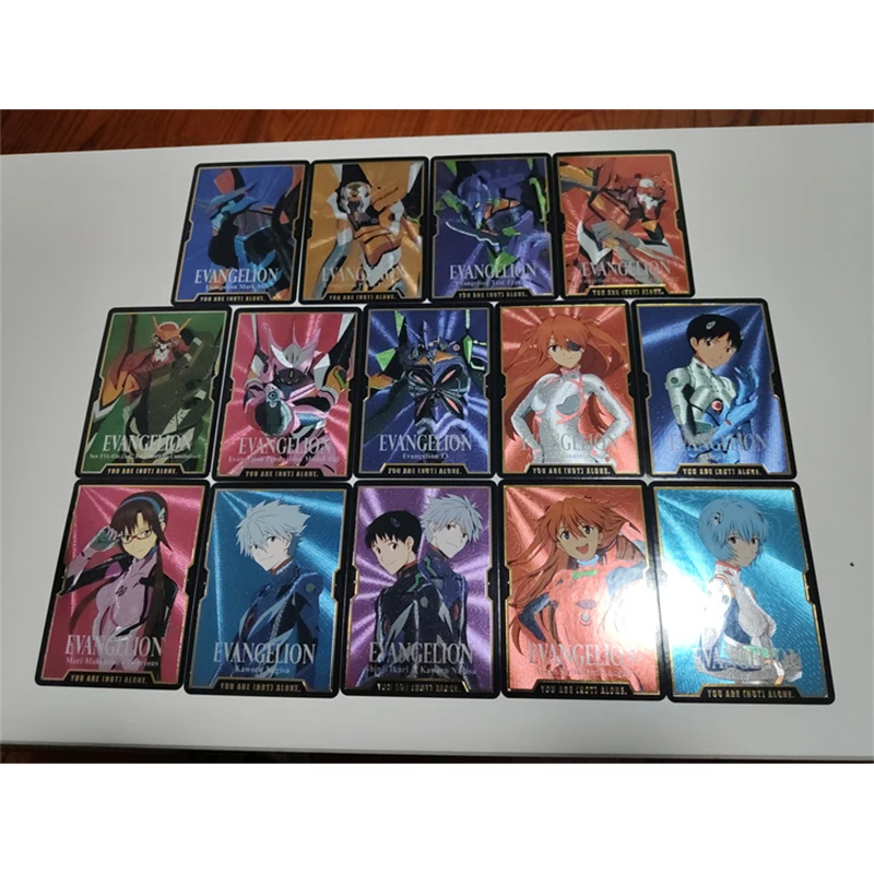 14Pcs/set Anime Neon Genesis Evangelion Asuka Langley Soryu Ayanami Rei Collection Card Toys Christmas Gift Diy Flash Card