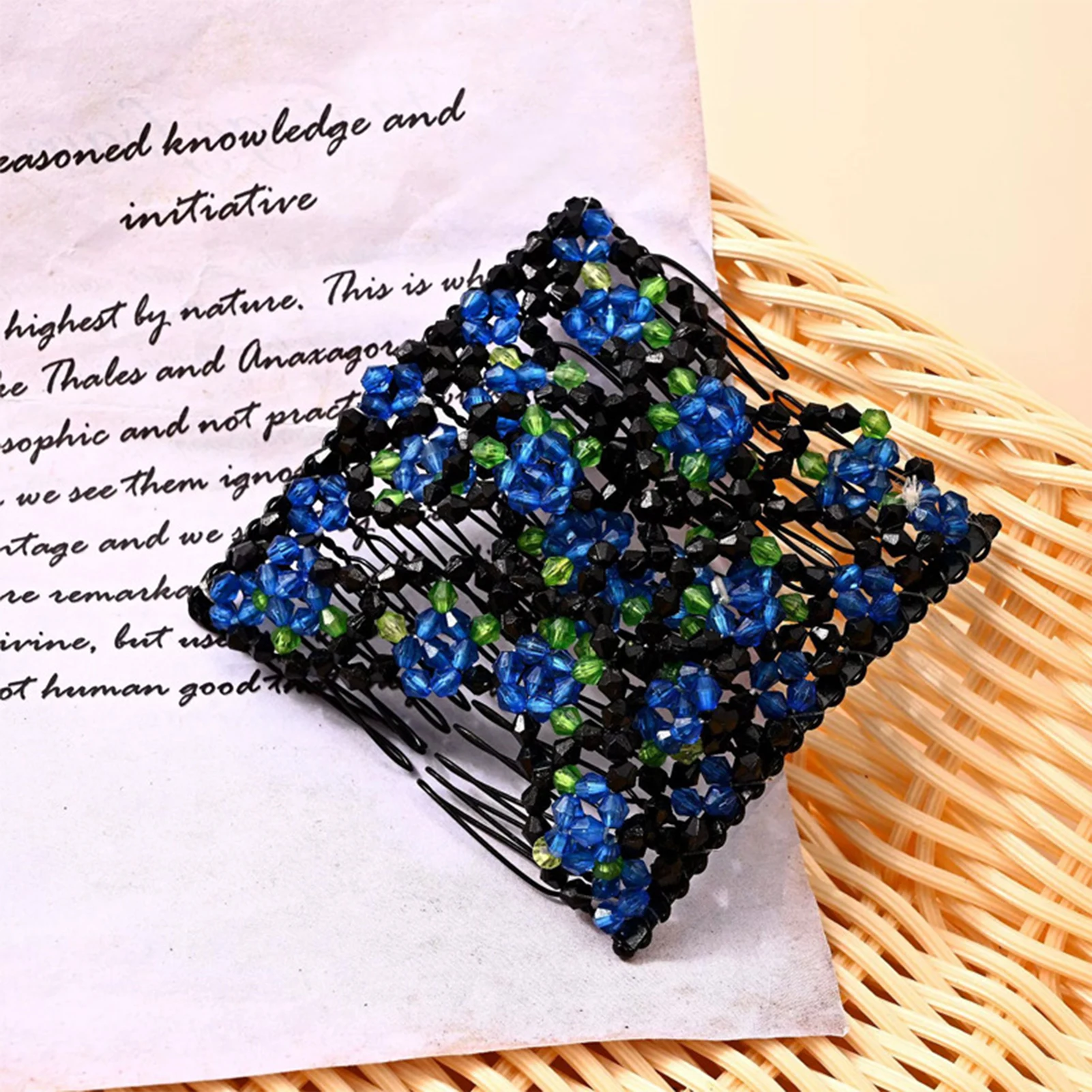 Bow Magic Hair Combs Woven Flower Hair Pins and Clips for Women Metal Stick Bun Makers Ponytail Holders Fashion Hair Accessories