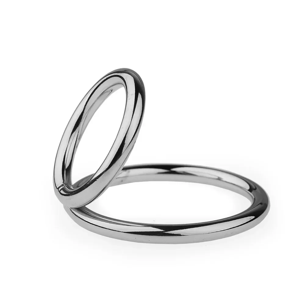 Gallo de Metal para hombres, retardante de eyaculación, suministros de entrenamiento sexual, pareja adulta, sujeción escrotal, masturbación, anillo de esperma de bloqueo