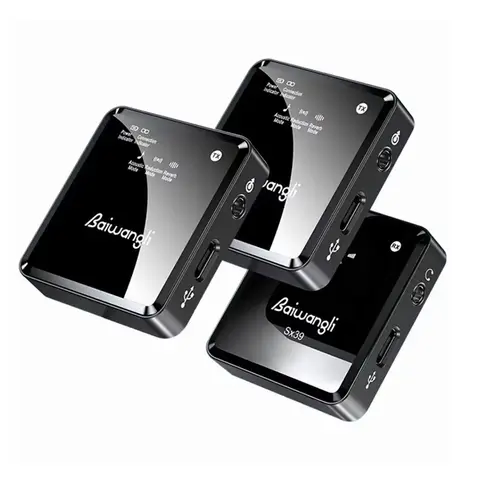 SX39 Microphone Lavalier sans fil diffusion en direct enregistrement Radio réduction du bruit Portable pour caméscope DSLR Smartphone tablette