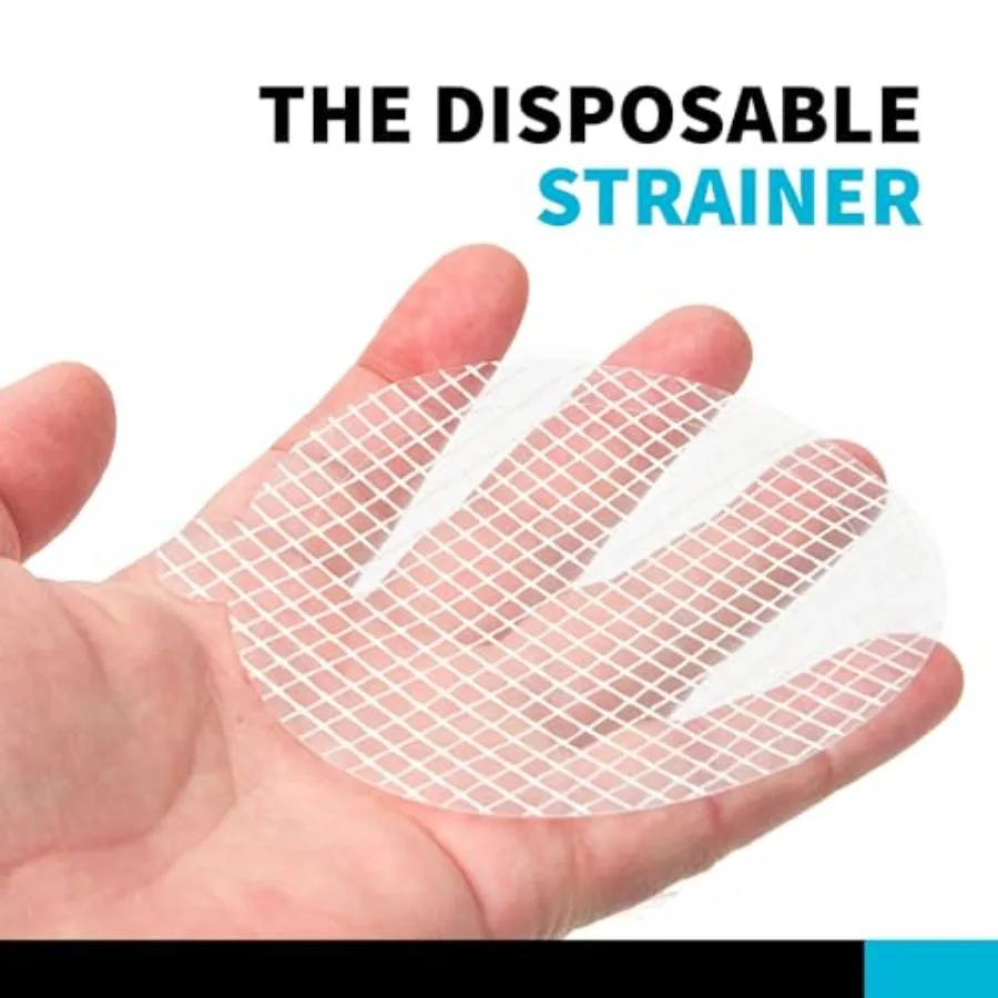 Toss 26pk Disposable Drain Covers - Hair Catcher Mesh Sticker Strainers for Shower Bathtub and Bathroom Sink Drains to Prevent