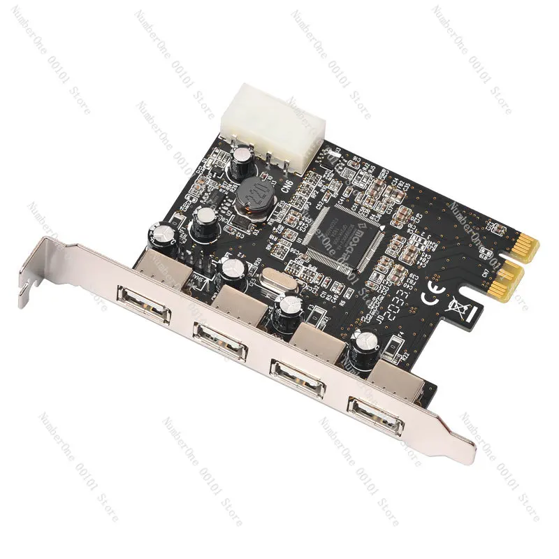 

E3-PCE9990-4A/4AD PCI-E to USB2.0 Extended Card 4-Port Moschip External Drive-Free