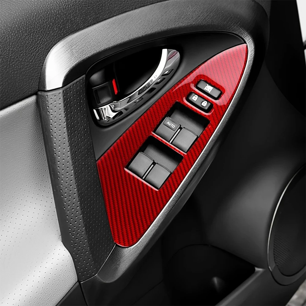 

Carbon Fiber Door Window Switch Panel Trim for Toyota RAV4 2006 2007 2008 2009 2010 2011 2012 LHD RHD Interior Accessories