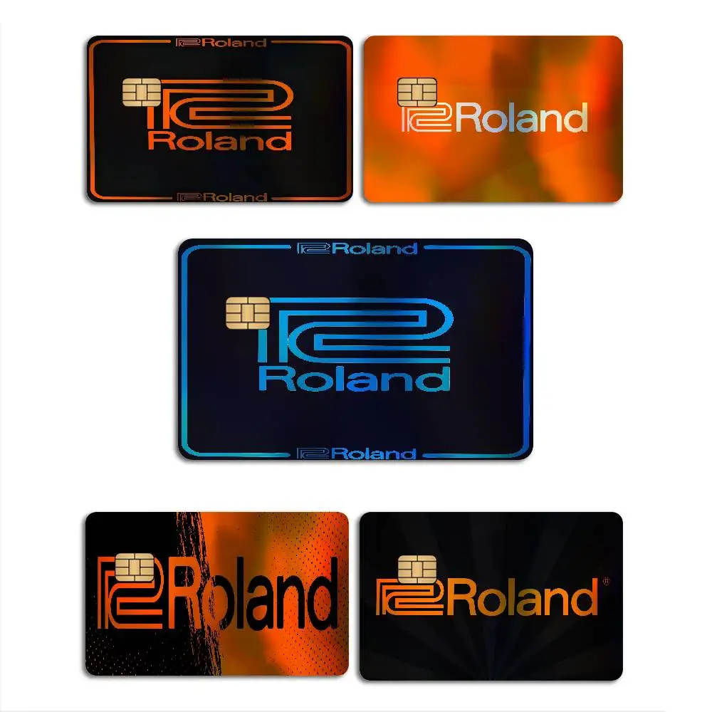 R-Roland Fashion Laser Effect Bank Card Stickers Removable Aesthetic Card Decor