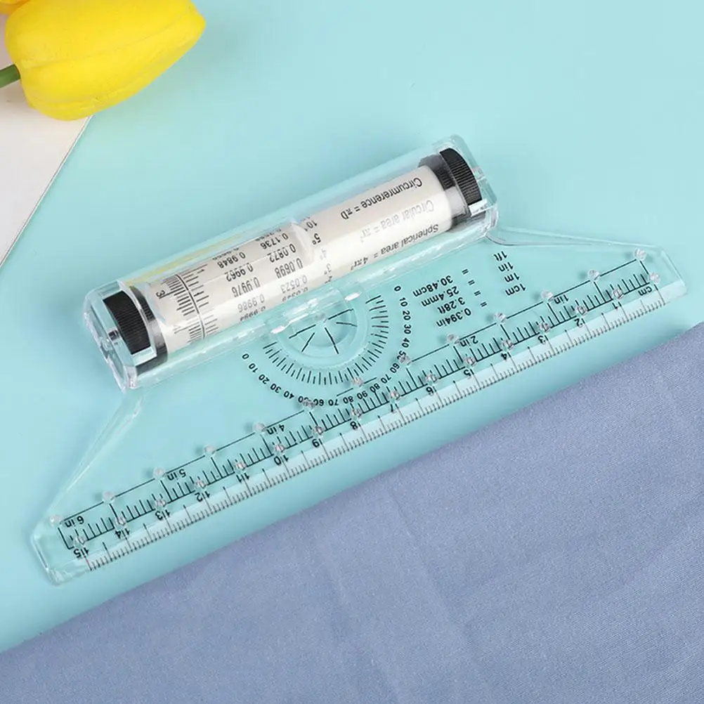 Angle Parallel Ruler Drawing Drafting Scale Measuring Rolling Design Multi Functional Line Rectangular Roller Plastic Engineer