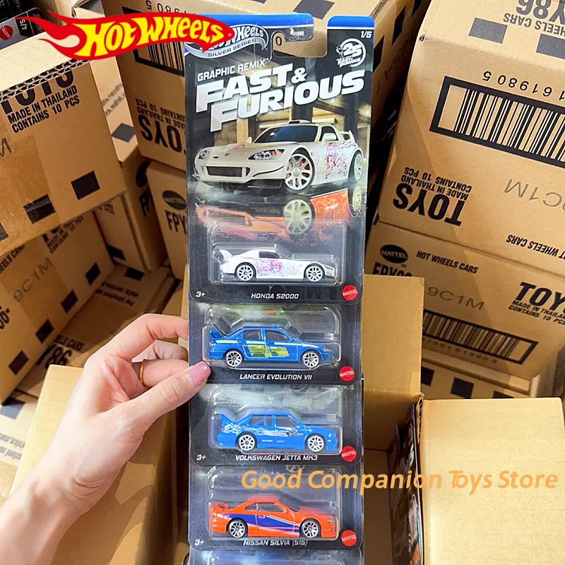 

В наличии Hot Wheels 2025 HNR88 Silver Series Графический Remix Форсаж Модели автомобилей 1/64 Honda S2000 Nissan Volkswagen Автомобиль Подарок