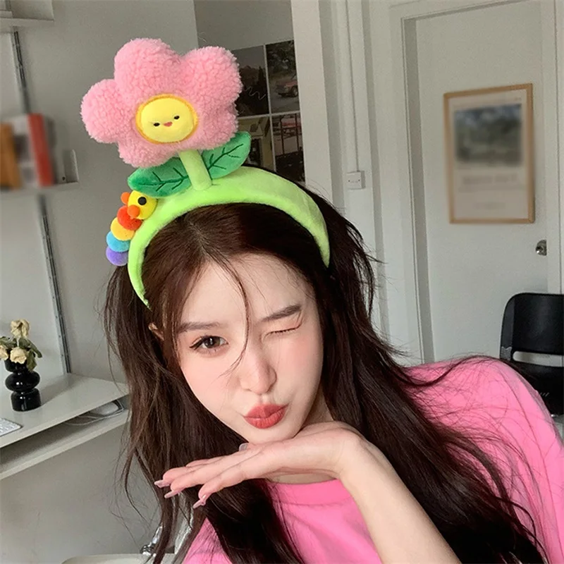 แถบคาดศีรษะสําหรับผู้หญิงแถบคาดศีรษะนุ่มน่ารัก 3D ดอกไม้ผมสําหรับผลิตภัณฑ์บํารุงผิว,กําจัดแต่งหน้า,อาบน้ํา