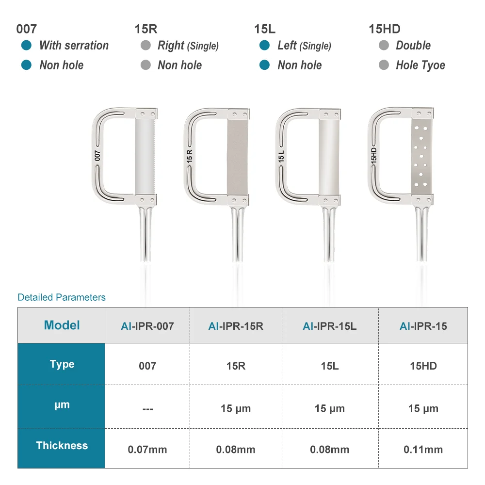 AI-IPR Dental Saw Blades Tips for 4:1/1:1 Reduction Orthodontic Contra Angle Handpiece 9 Types of Dentist Accessories