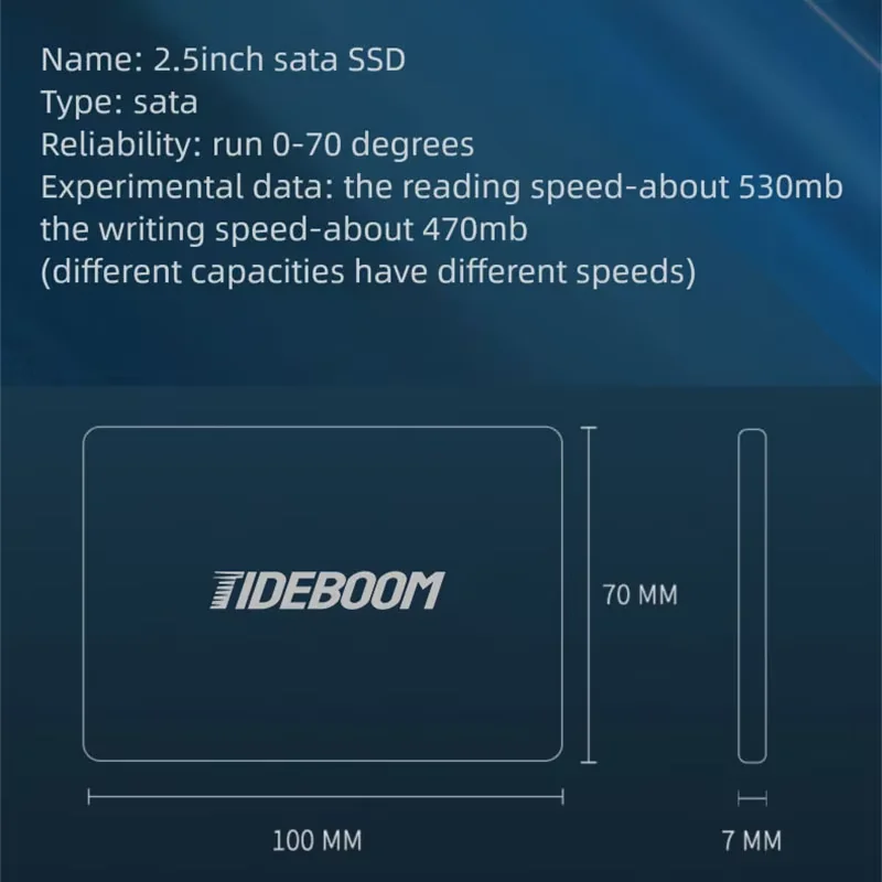 Tideboom 2 تيرا بايت SSD 2.5 بوصة SATA 3 SSD 128GB 240GB 256GB قرص صلب كمبيوتر محمول داخلي HDD 480GB 512GB محرك الحالة الصلبة للكمبيوتر المكتبي