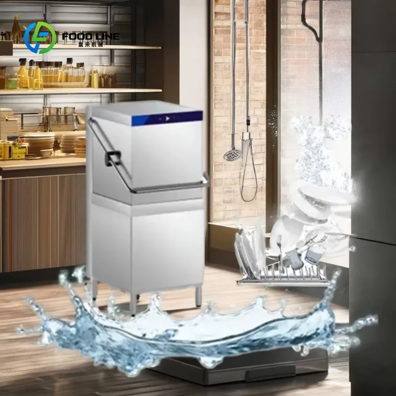 Fast Cycle Warewashing Hood Type Dishwasher Low Water Consumption Professional Kitchen Commercial Dishwasher Machine for Sale