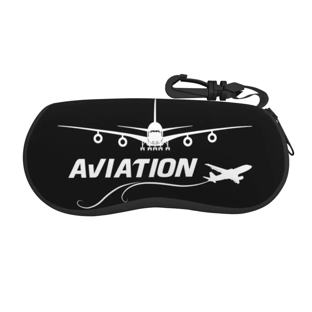 Aviation Lover Sunglasses Case Neoprene Zipper Airplane Pilot Aviator Air Fighter Shell Eyeglass Case Protective Box For Glasses