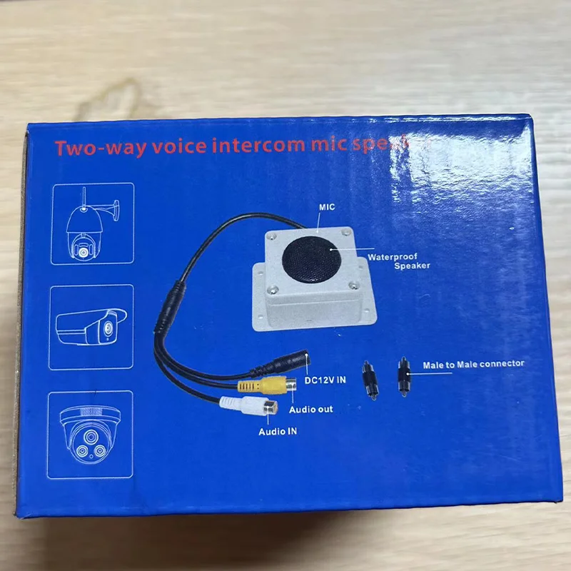 Outdoor Waterdichte Luidspreker Microfoon Surveillance Camera Outdoor Met Input En Output Luidsprekers Pickup