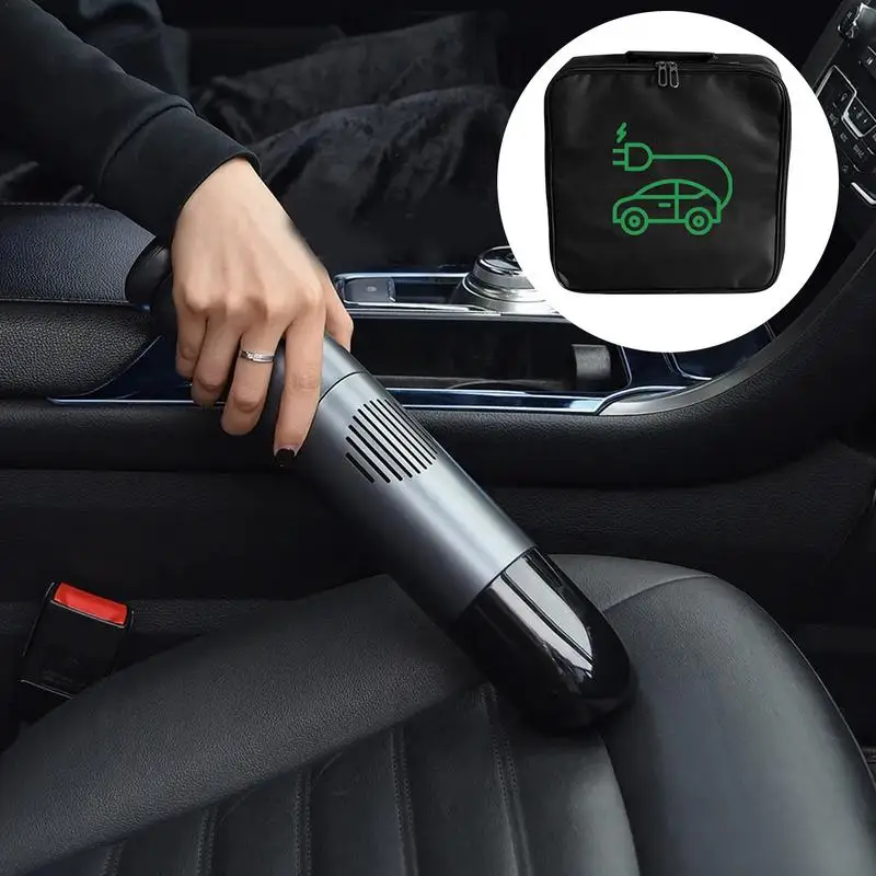 Electric Car Charger Cable Bag Electric Car Charger Cable Storage Bag With Handle Zipper Closure Automotive Interior Storage